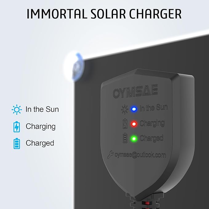 OYMSAE 20W 12V Solar Panel Car Battery Charger Portable Waterproof Power - Image 2