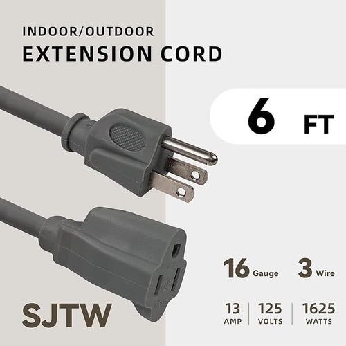 6ft Outdoor Extension Cord for Christmas Decorations - Image 2