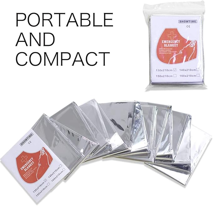 Emergency Mylar Thermal Blankets, Space Blanket Survival kit Camping Blanket - Image 7