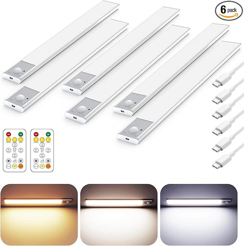 12" Ultra-Thin Under Cabinet Lighting Wireless, Aluminum Alloy Under Counter by Skairipa
