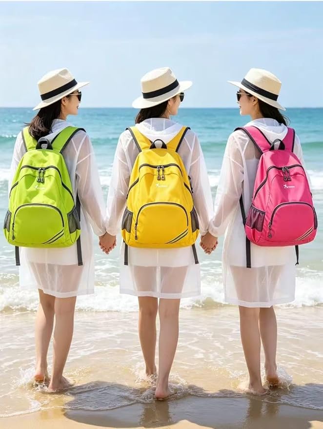Geboldil Men's and women's waterproof backpack traveling backpack fuchsia - Image 8