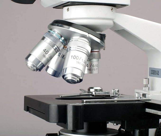AmScope M620B Compound Monocular Microscope, WF10x and WF20x Eyepieces - Image 5