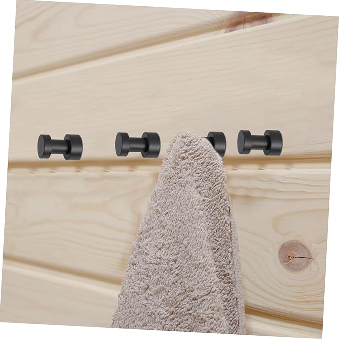 Bathroom Wall Towel Hooks 4-Pack Heavy Duty Metal Coat Hooks - Image 5