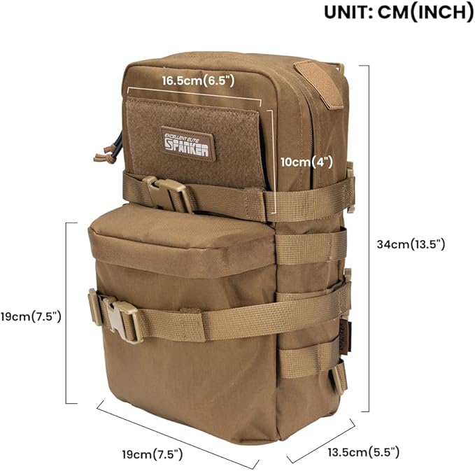 EXCELLENT ELITE SPANKER Tactical MOLLE Hydration Backpack Water Bladder Carrier - Image 2