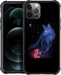 for iPhone 11 Pro Case, Galaxy Fox Wolf Pattern Graphic Design Girl Boy Soft by FKBRCL4U