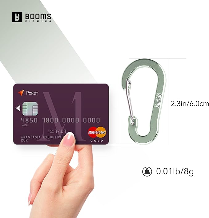 Booms Fishing CC5 Multi-Use Carabiner Clips, 10 Pack 2.3"/ 3.1" Caribeener Clips - Image 6
