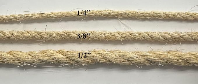 T.W. Evans Cordage Co. 22-605 1/2 in. x 50'. Twisted Sisal Rope - Image 2