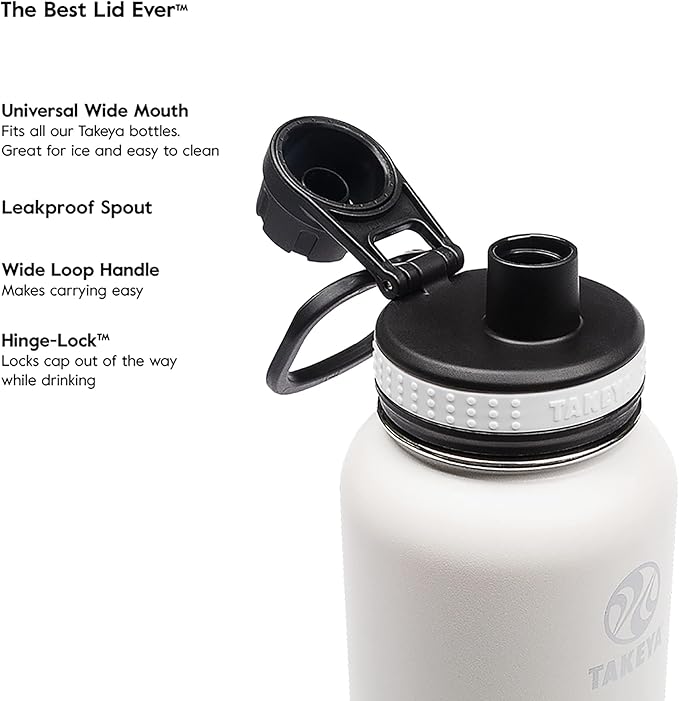 Takeya Originals 40 oz Vacuum Insulated Stainless Steel Water Bottle - Image 3
