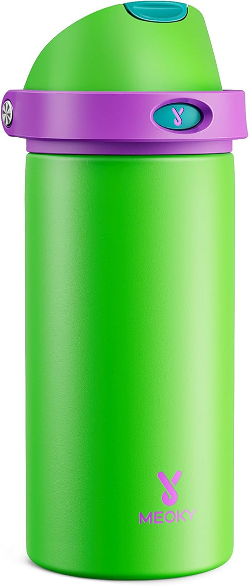 18 oz Kids Water Bottle for School: Meoky 18 oz Stainless Steel Insulated Water by MEOKY