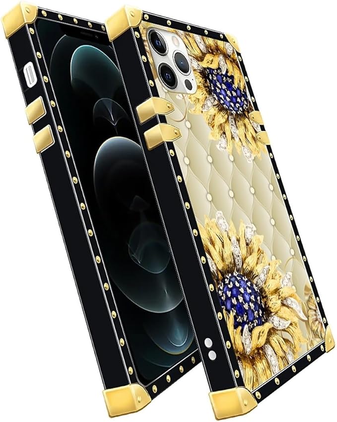 Compatible with iPhone 11 Pro Max Case, Sunflower Diamonds Leather Luxury - Image 3