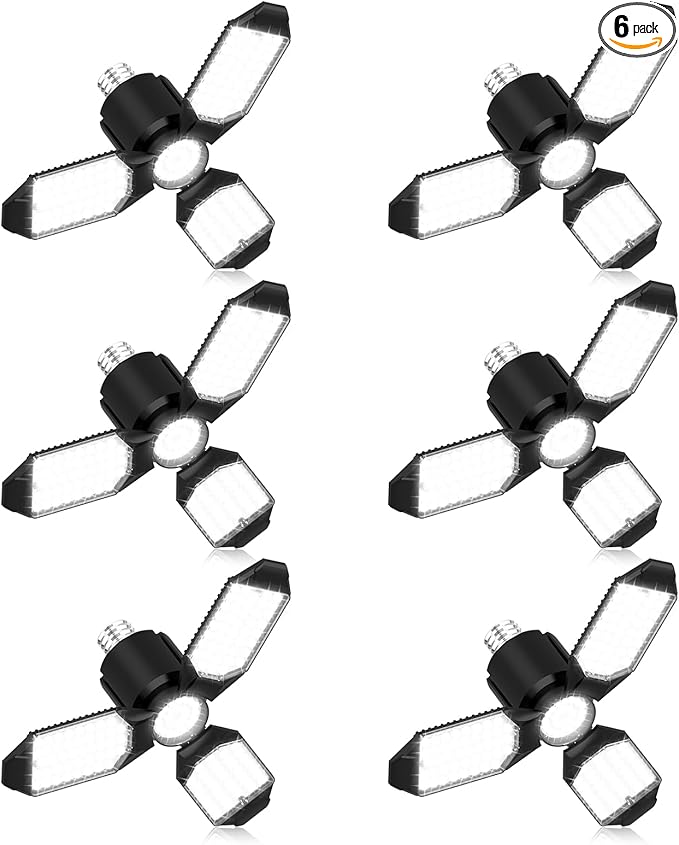 toberich LED Garage Light Bulbs 6 Pack, 8000LM Shop Lights by ToberichUltraBrightLight