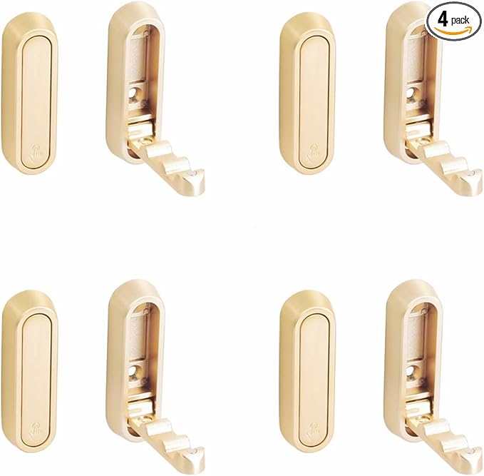 4 Pack Gold Folding Wall Hooks by Unknown