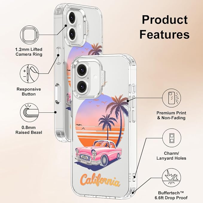 MOSNOVO for iPhone 16 Plus Case, Shockproof Military-Grade Protection 6.6ft - Image 6