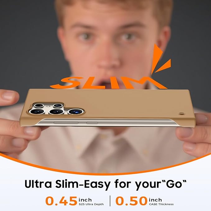 GRECAZO Slim Borderless for Samsung Galaxy S25 Ultra Phone Case 6.9" Ultra-Thin - Image 4