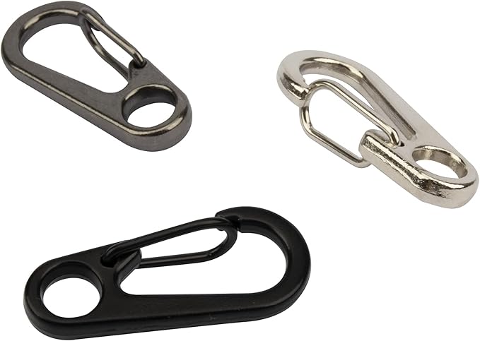 SWATOM Small Mini Carabiner Clip Tiny Spring Snap Hook Keychains Micro - Image 5