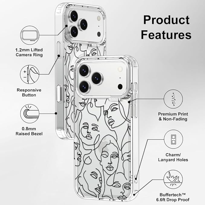 MOSNOVO for iPhone 17 Pro Max Case | Military Grade 6.6ft Drop Tested | Camera - Image 7