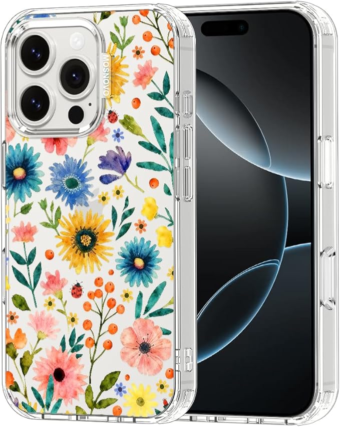 MOSNOVO for iPhone 16 Pro Case, Shockproof Military-Grade Protection 6.6ft Drop by Mosnovo