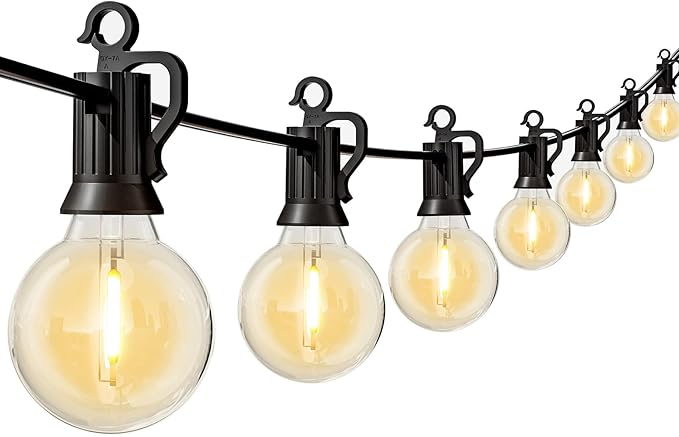 Brightown Outdoor String Lights, 55FT 25 G40 Bulbs Shatterproof IP65 Patio by Brightown