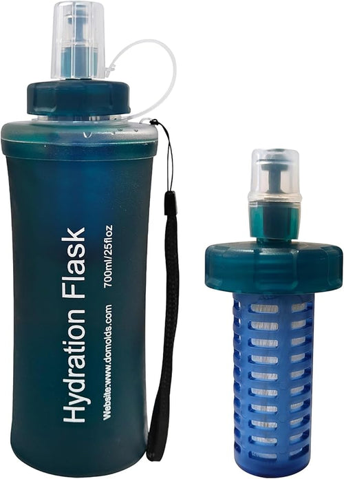 700ml Soft Flask Water Bottle, Collapsible Water Bottle by CXWLJL