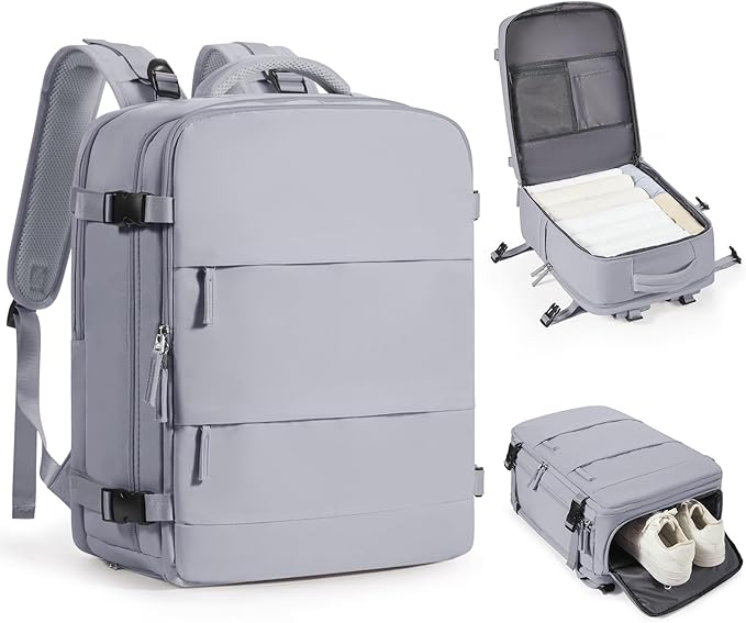 Grey Travel Backpack by coofay