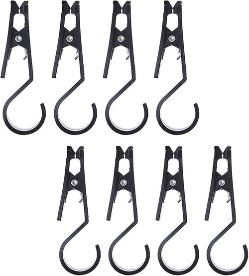 8 Pcs Hooks Clip Super Strong Black Plastic Clips Laundry Hooks Clothes Pins by Shiyueshiri