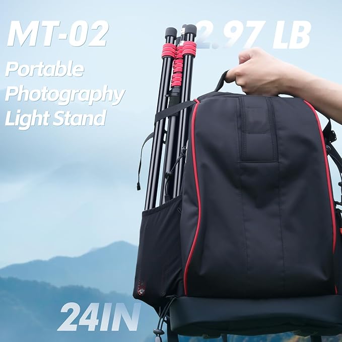 FreeSea Light Stand Aluminum, Adjustable Tripod Stand - Image 9
