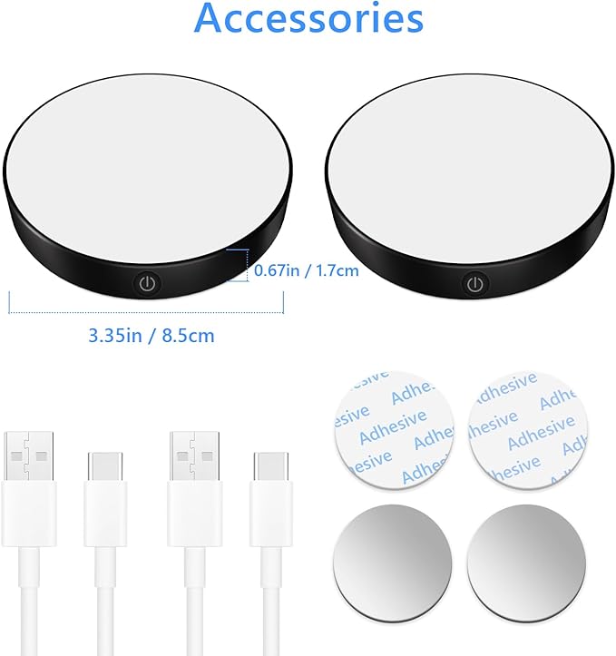 Ferswe Rechargeable Tap Light 6000K, Dimmable Touch Light - Image 6