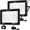 YANYCN 2 Pack 150W LED Motion Sensor Flood Light, 5000K Daylight, IP66 by YANYCN