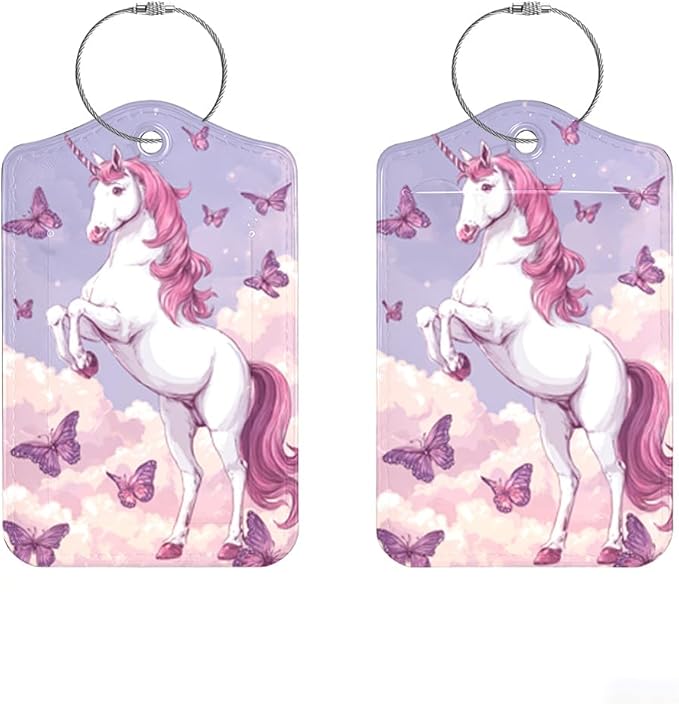 2Pcs Magical Unicorn Luggage Tags by Cmialusie