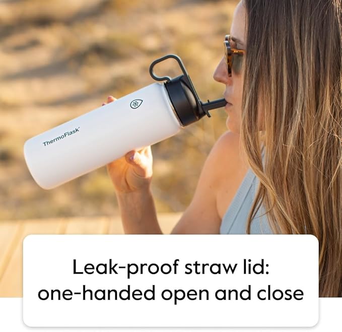 ThermoFlask 32 oz Double Wall Vacuum Insulated Stainless Steel Water Bottle - Image 4