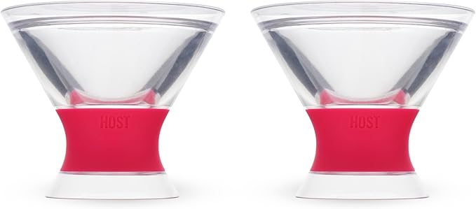 HOST Freeze Insulated Martini Cooling Cups, Plastic Freezer Gel Chiller Double - Image 7