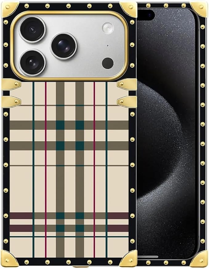 for iPhone 17 Pro Max Case Luxury Golden Decoration by Unknown