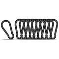Carabiner Clip Hook, 3.54 inch 10 pcs Black Heavy Duty Spring Snap Hook Key by KINLINK