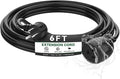 6FT Waterproof Outdoor Extension Cord, IPX6 Waterproof, Cold Weather & Fireproof by Blackcow