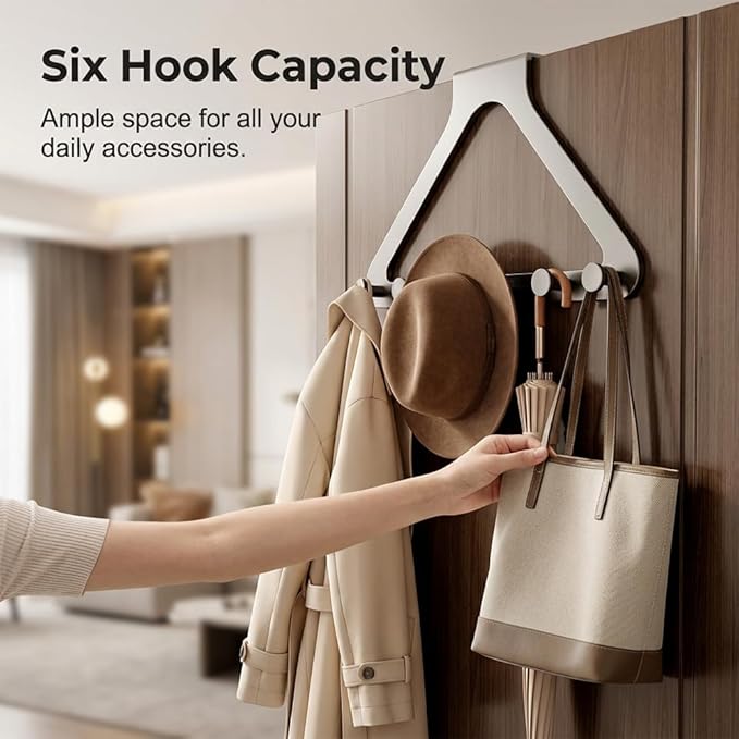 Over-The-Door Hanger Organizer, 2026 New Modern Over Door Hook, Heavy Duty Door - Image 7