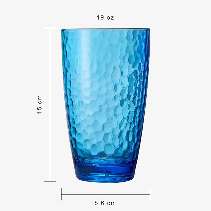 Khen Iceberg Plastic Reusable Drinking Glasses Restaurant Cups Style 19 oz - Image 7