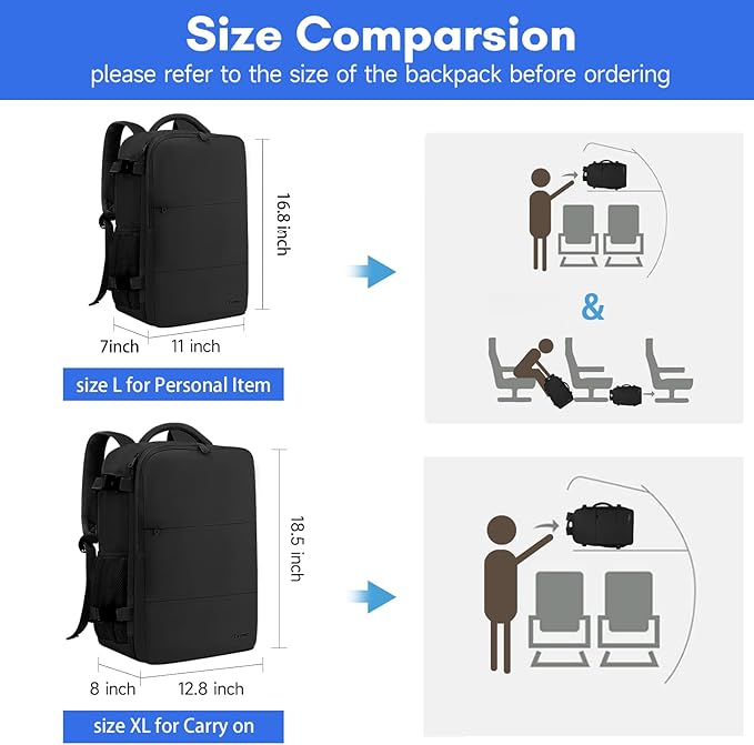 Taygeer Travel Backpack for Men Women, Carry On Backpack - Image 7