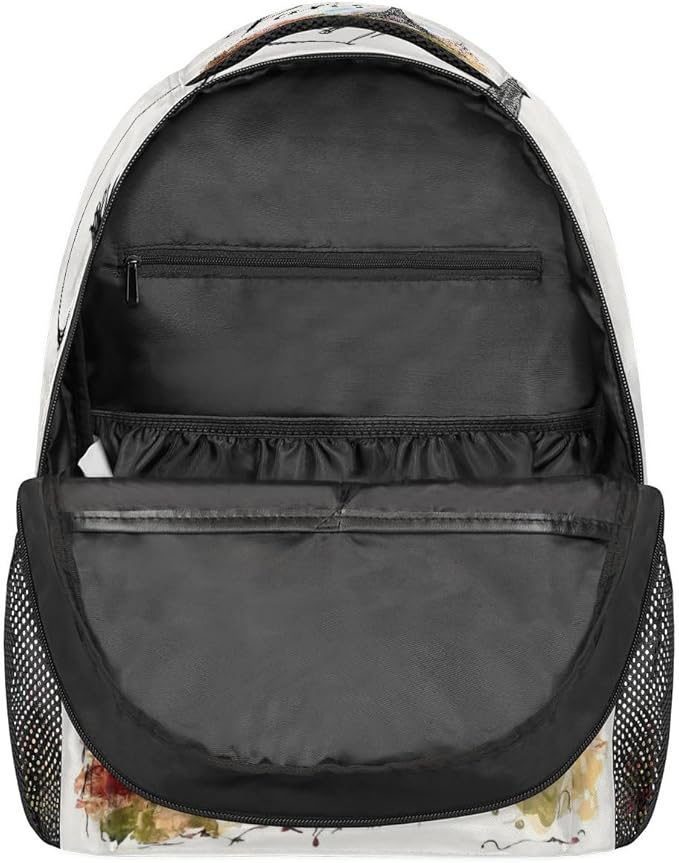 Backpacks France Paris Eiffel Tower House School Bag Student Bookbag Adjustable - Image 5