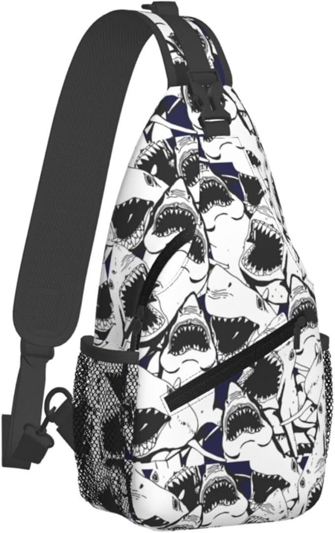 Shark Sling Bag For Women Men Fashion Backpack Crossbody Shoulder Bag Sling - Image 2
