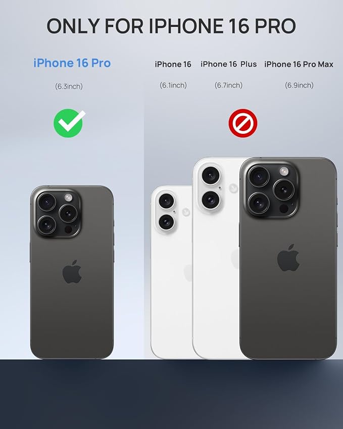 Lanhiem Magnetic for iPhone 16 Pro Case, IP68 Waterproof Dustproof Case - Image 8
