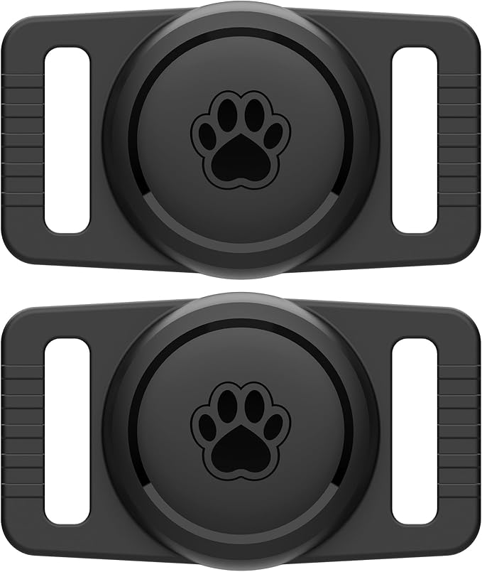 GOCII for Airtag Dog Collar Holder 2 Pack, Waterproof Dog Collar Holder for by GOCII