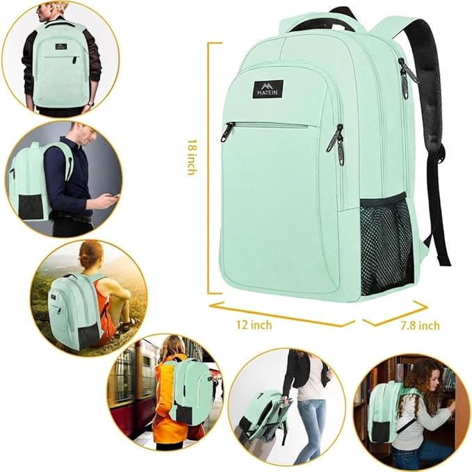 MATEIN Travel Laptop Backpack, 15.6 Inch Computer Backpack, Slim Lightweight - Image 6