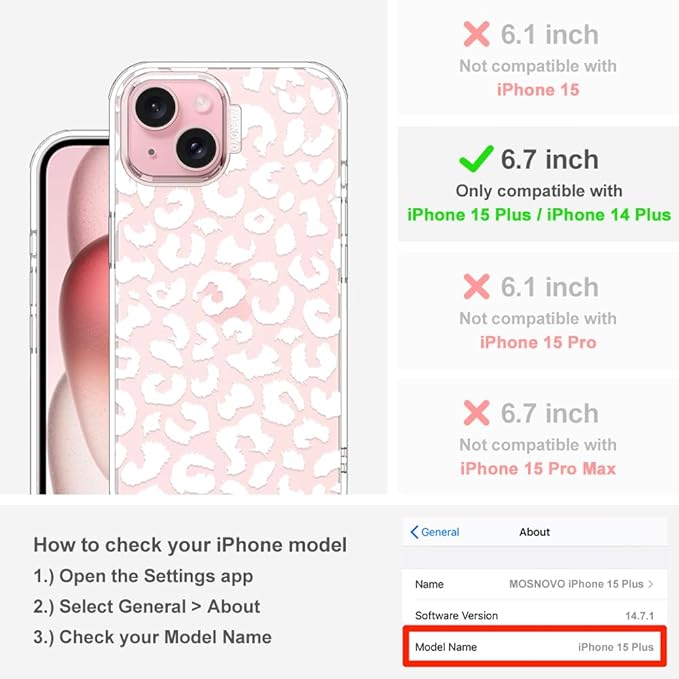 MOSNOVO Case for iPhone 15 Plus/iPhone 14 Plus - Image 2