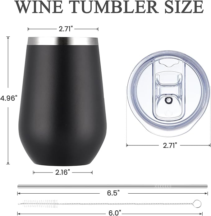 MEWAY 12oz/12 Pack Wine Tumbler Glasses - Image 6