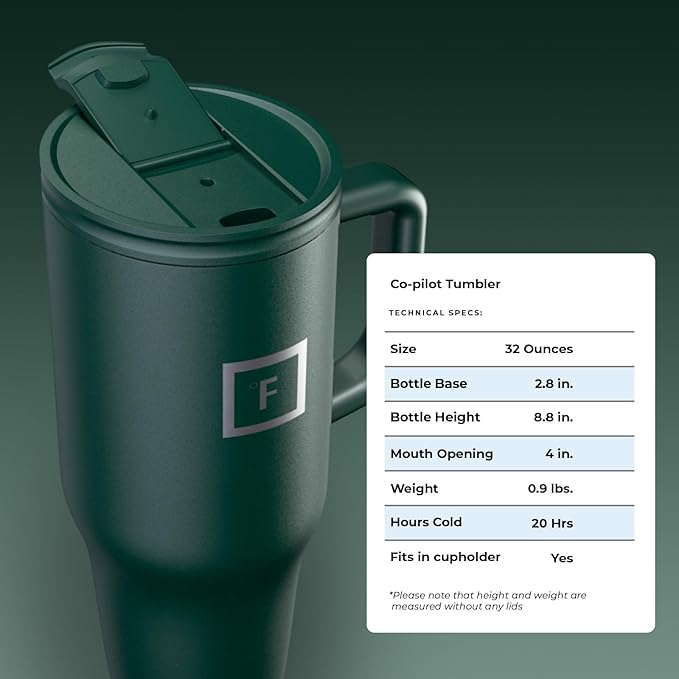 IRON °FLASK Co-Pilot Insulated Mug w/Straw & Flip Cap Lids - Image 9