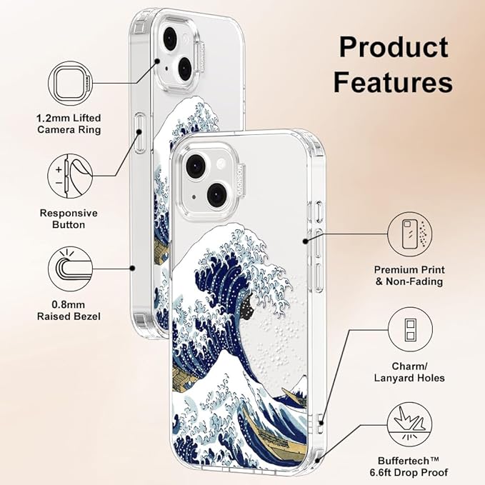 MOSNOVO for iPhone 13/14 Case | Military Grade 6.6ft Drop Tested | Clear - Image 7