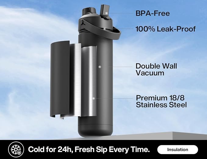 POWCAN 26 oz Insulated Water Bottle - Image 3
