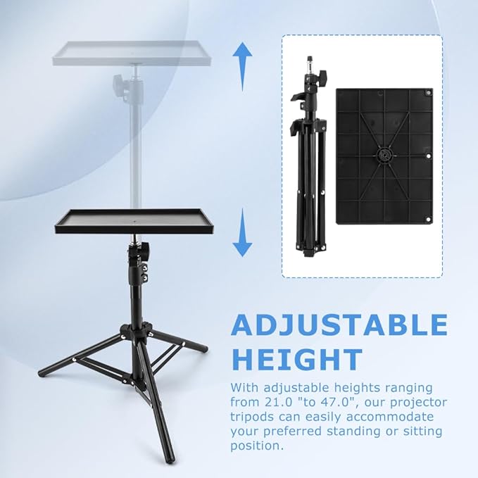 Projector Tripod Stand, Portable Laptop Tripod Stand, Adjustable Height 21.65 - Image 3
