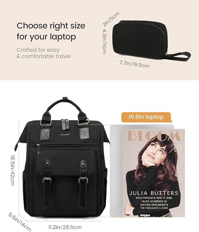 LOVEVOOK Laptop Backpack for Women, College School Backpack Student Bookbag - Image 9