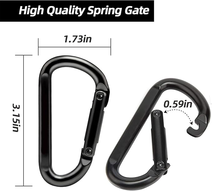 EZYA Heavy Duty Carabiner Clips, 860lbs - Image 4